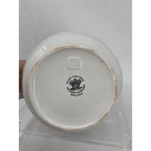 Anthony Shaw and Son Opaque Iron Stone China England Basket Weave Pattern Flaws - Picture 11 of 14